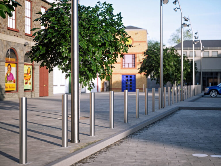 Stainless Steel Rooted Pressed Top Bollard 1