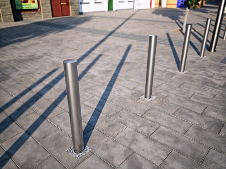 Stainless Steel Rooted Pressed Top Bollard 3